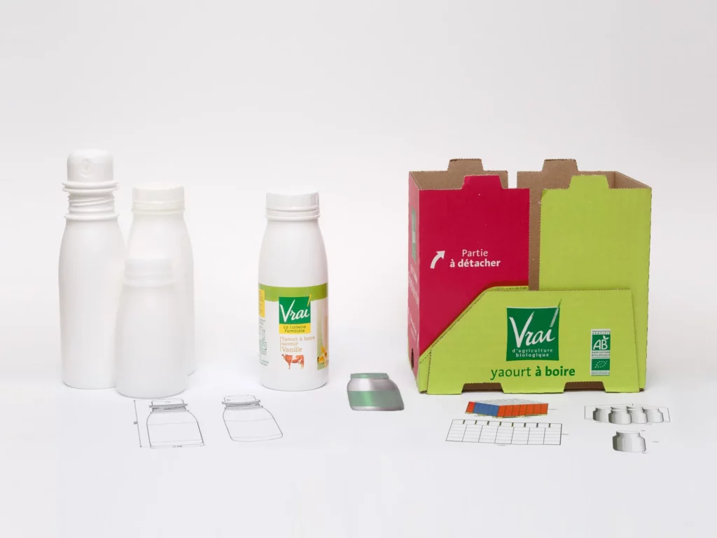 Photo d'une bouteille flacon avec la marque Vrai