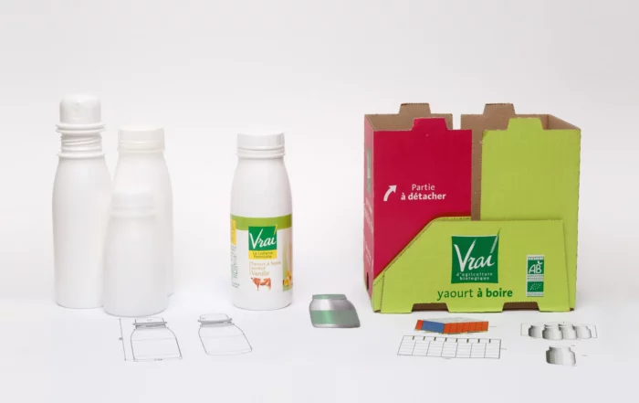 Photo d'une bouteille flacon avec la marque Vrai