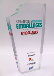 Trophée emballage transparent de 50cm