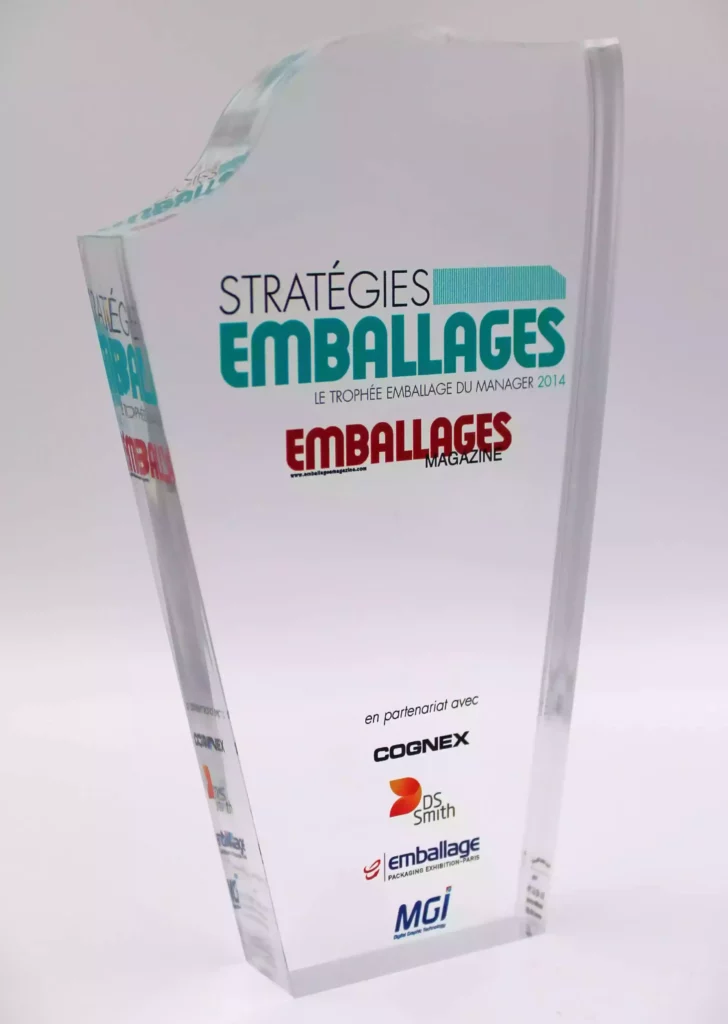 Trophée emballage transparent de 50cm